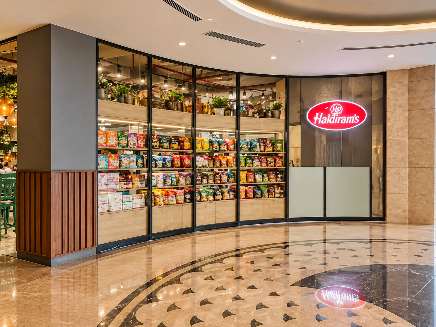 Haldiram’s storefront inside a shopping mall